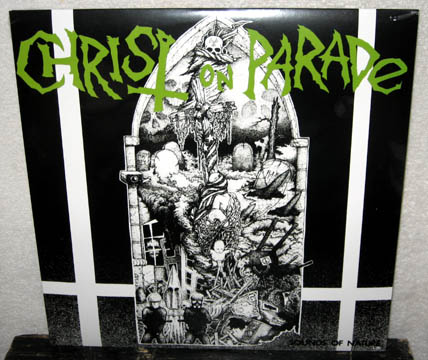 CHRIST ON PARADE "Sounds Of Nature" LP (Prank) Green/Clear